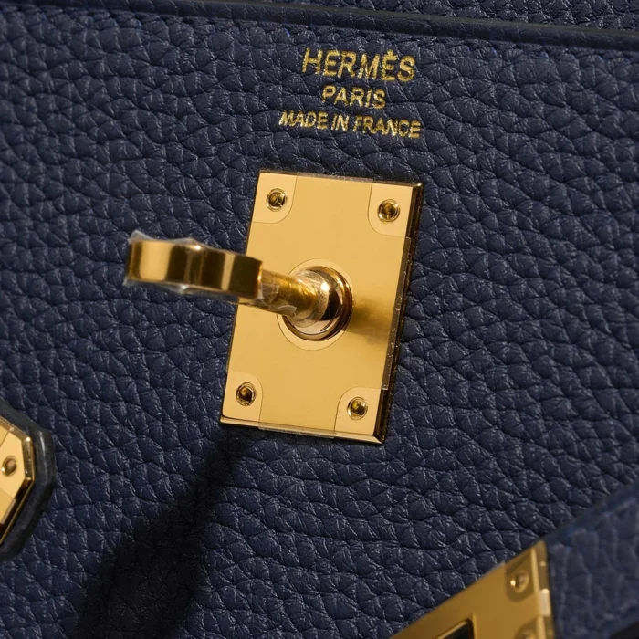Premium Hermès Replica Kelly 25 Togo Bleu Saphir GHW - Direct Luxury Fashion - Image 5