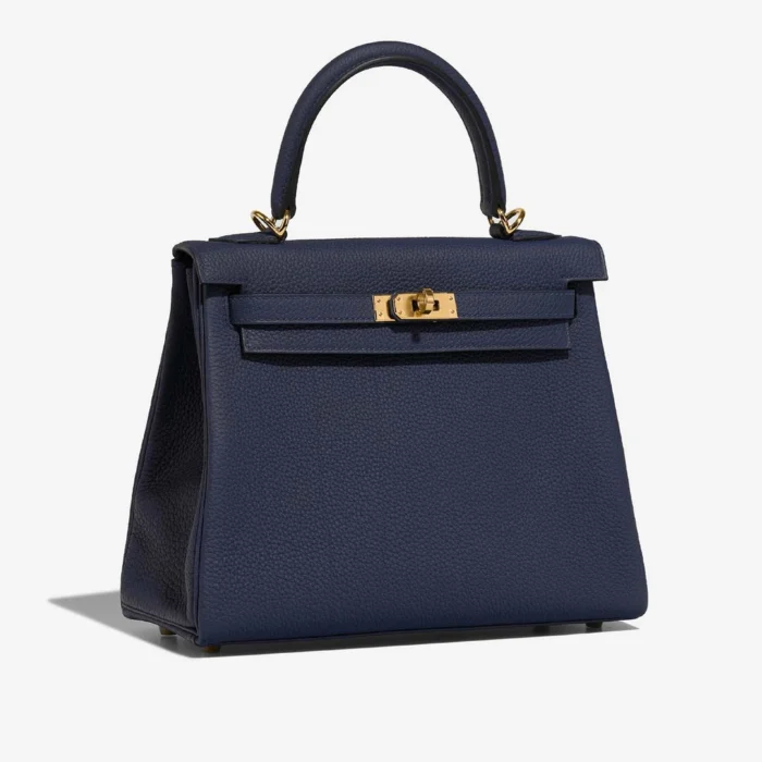 Premium Hermès Replica Kelly 25 Togo Bleu Saphir GHW - Direct Luxury Fashion - Image 3