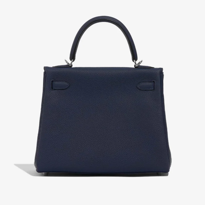 Premium Hermès Replica Kelly 25 Togo Blue Saphir PHW - Direct Luxury Fashion - Image 2