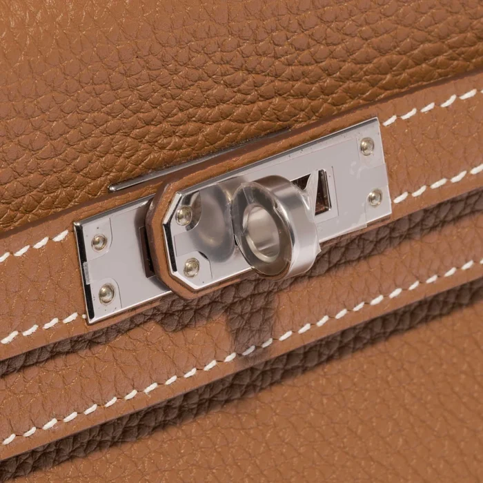 Premium Hermès Replica Kelly 25 Togo Gold PHW - Direct Luxury Fashion - Image 7