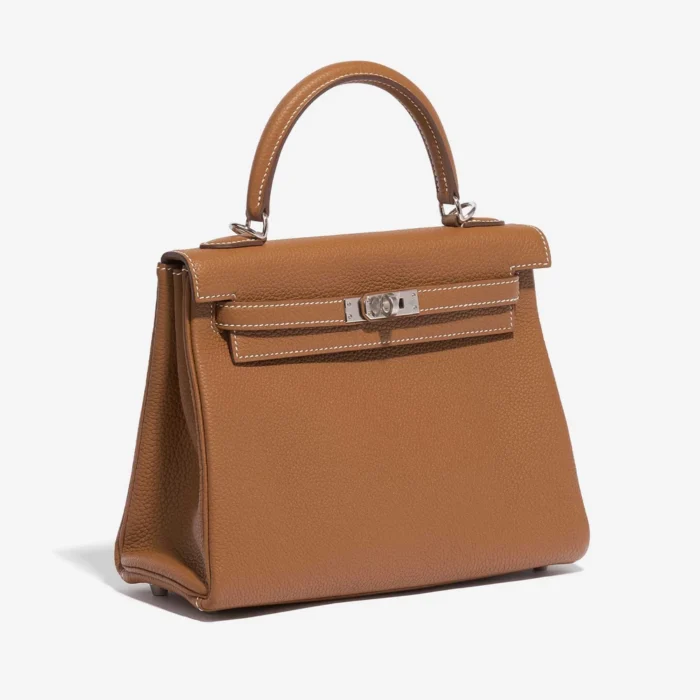 Premium Hermès Replica Kelly 25 Togo Gold PHW - Direct Luxury Fashion - Image 4