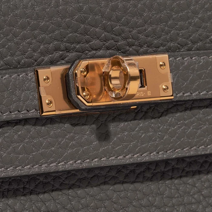 Premium Hermès Replica Kelly 25 Togo Gris Meyer GHW - Direct Luxury Fashion - Image 7