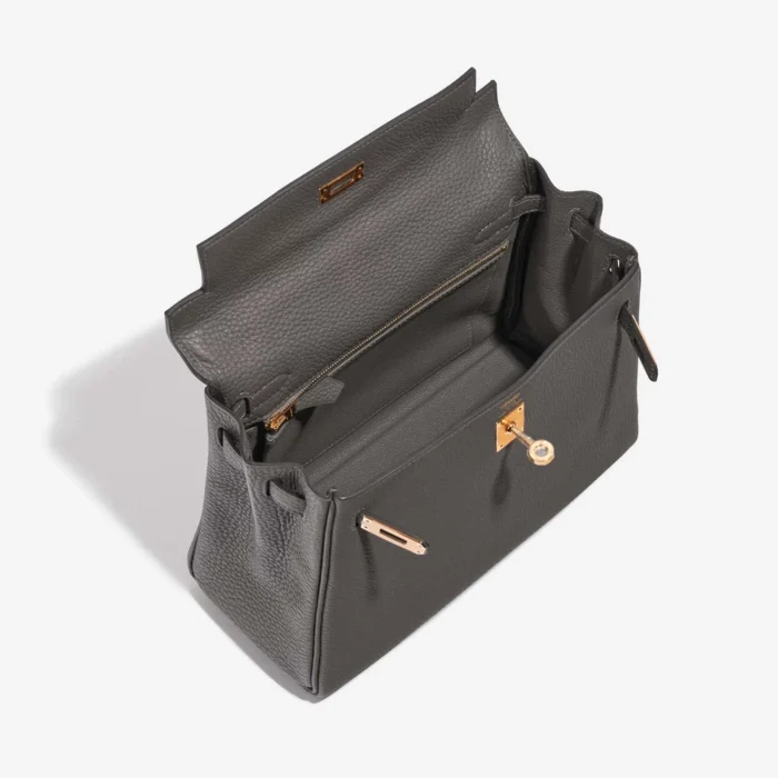 Premium Hermès Replica Kelly 25 Togo Gris Meyer GHW - Direct Luxury Fashion - Image 5