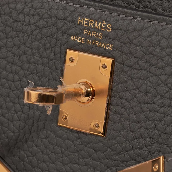Premium Hermès Replica Kelly 25 Togo Gris Meyer GHW - Direct Luxury Fashion - Image 6
