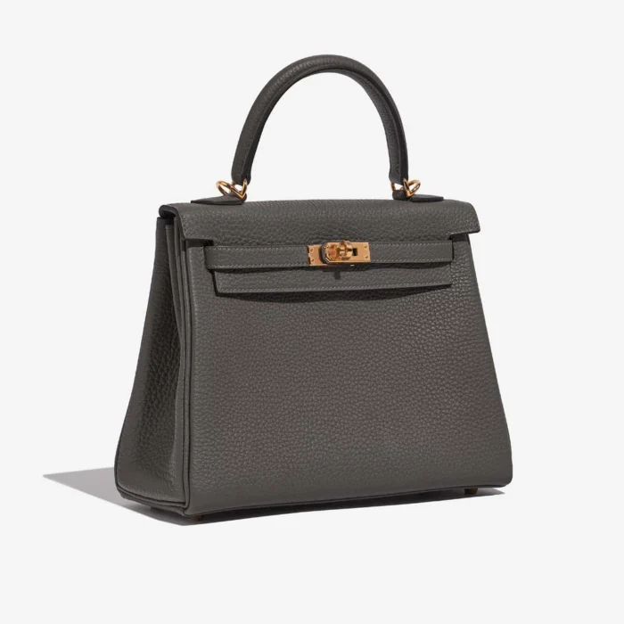 Premium Hermès Replica Kelly 25 Togo Gris Meyer GHW - Direct Luxury Fashion - Image 4
