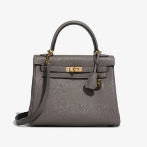 Premium Hermès Replica Kelly 25 Togo Gris Meyer GHW - Direct Luxury Fashion