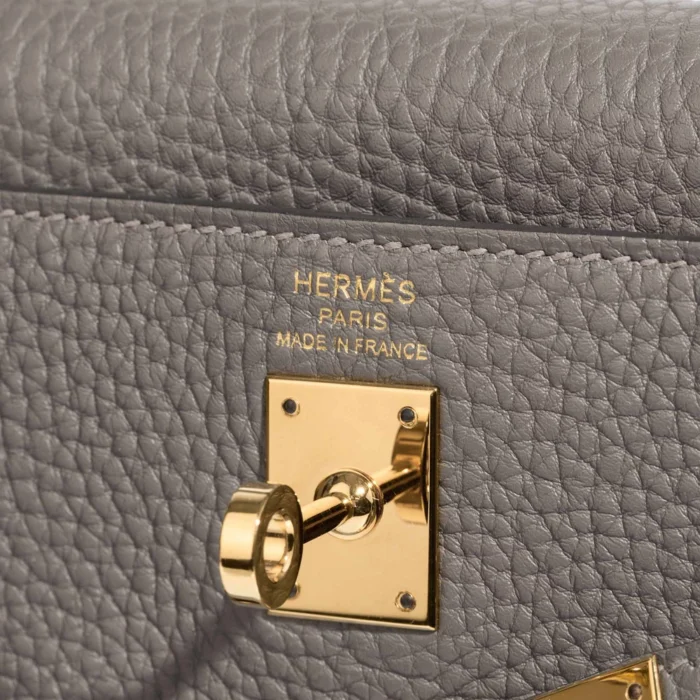 Premium Hermès Replica Kelly 25 Togo Gris Meyer GHW - Direct Luxury Fashion - Image 6