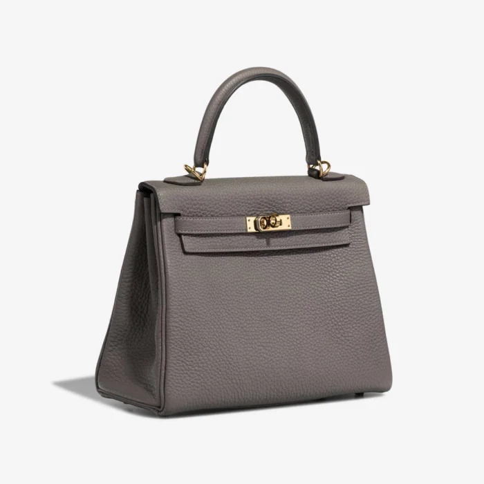 Premium Hermès Replica Kelly 25 Togo Gris Meyer GHW - Direct Luxury Fashion - Image 4