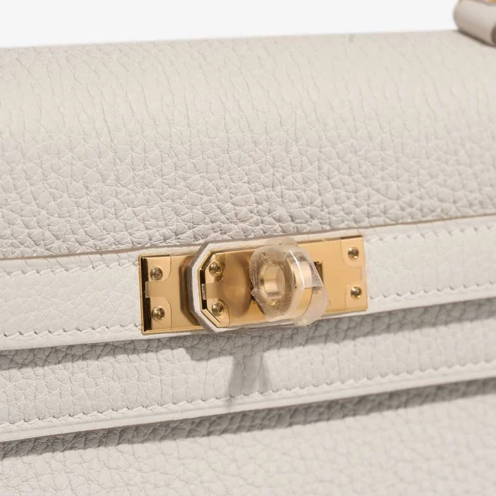 Premium Hermès Replica Kelly 25 Togo Gris Pale GHW - Direct Luxury Fashion - Image 6