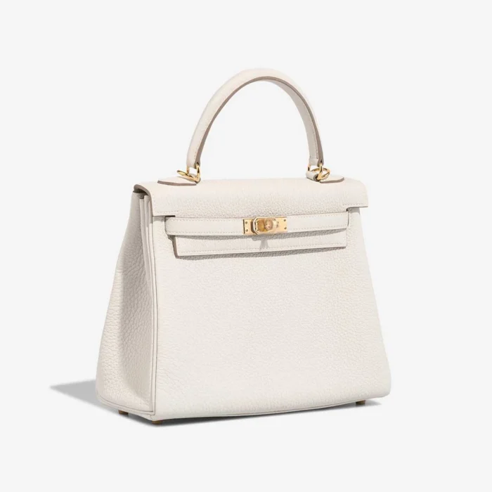 Premium Hermès Replica Kelly 25 Togo Gris Pale GHW - Direct Luxury Fashion - Image 4