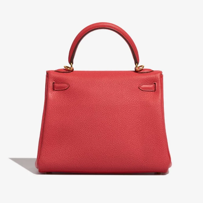Premium Hermès Replica Kelly 25 Togo Rouge Pivoine GHW - Direct Luxury Fashion - Image 2