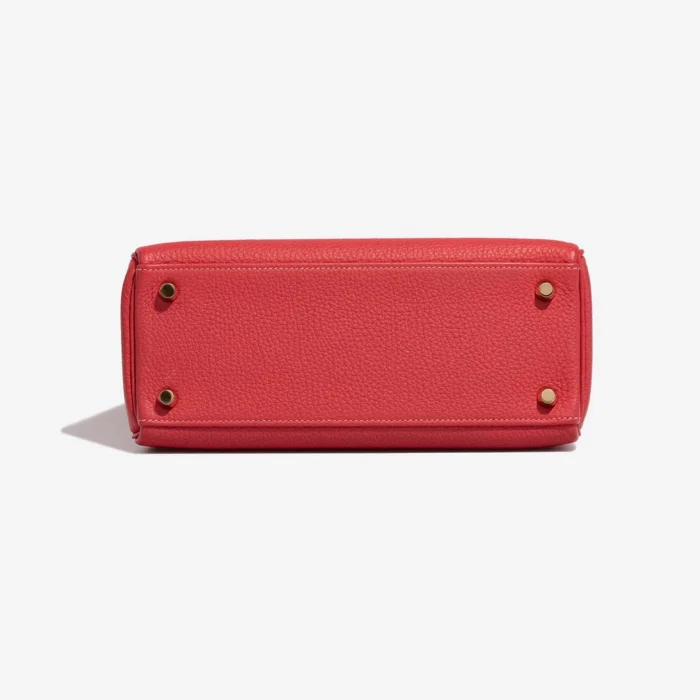 Premium Hermès Replica Kelly 25 Togo Rouge Pivoine GHW - Direct Luxury Fashion - Image 3
