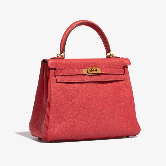 Premium Hermès Replica Kelly 25 Togo Rouge Pivoine GHW - Direct Luxury Fashion - Image 4