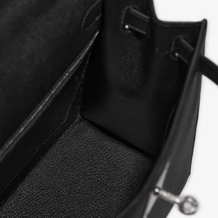 Premium Hermès Replica Kelly 28 Epsom Black PHW - Direct Luxury Fashion - Image 5