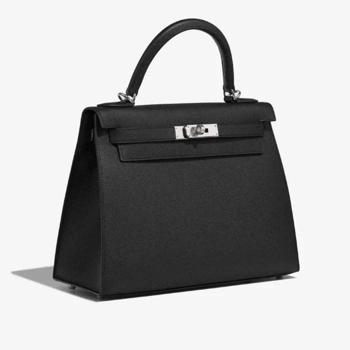 Premium Hermès Replica Kelly 28 Epsom Black PHW - Direct Luxury Fashion - Image 4