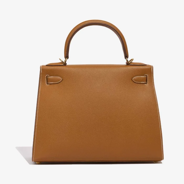 Premium Hermès Replica Kelly 28 Epsom Gold GHW - Direct Luxury Fashion - Image 2
