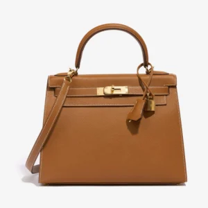 Premium Hermès Replica Kelly 28 Epsom Gold GHW – DLF
