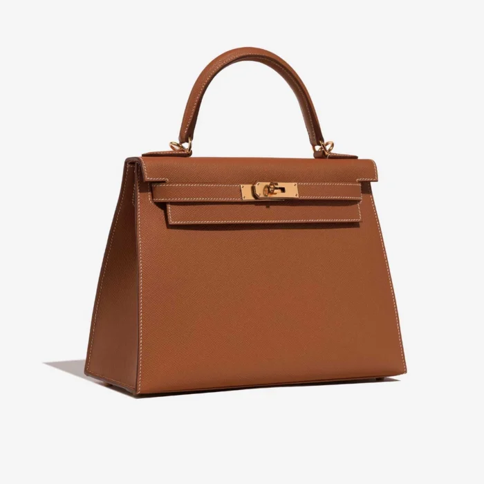 Premium Hermès Replica Kelly 28 Epsom Gold GHW - Direct Luxury Fashion - Image 4