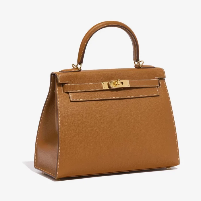 Premium Hermès Replica Kelly 28 Epsom Gold GHW - Direct Luxury Fashion - Image 4