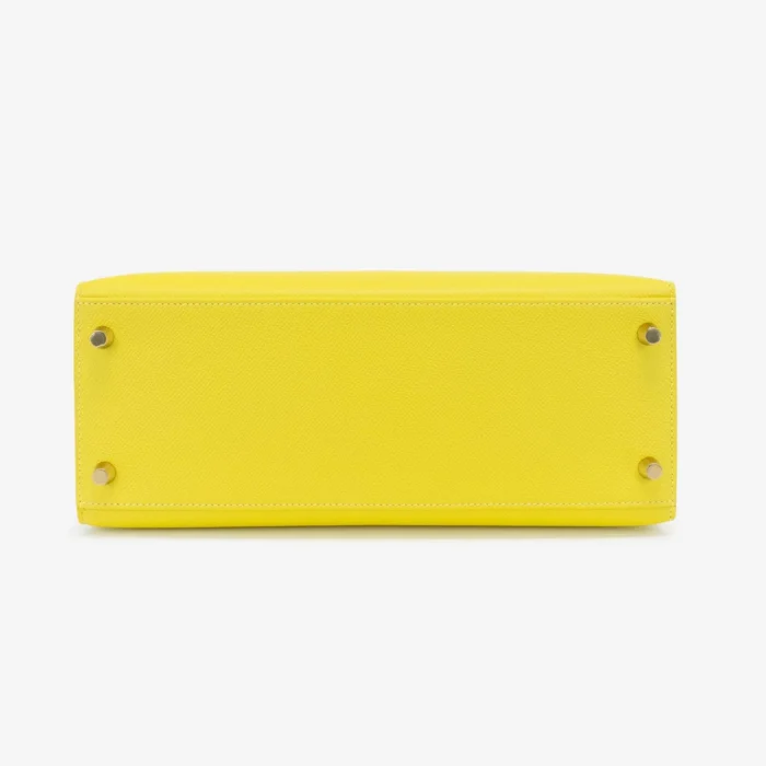 Premium Hermès Replica Kelly 28 Epsom Lime GHW - Direct Luxury Fashion - Image 3