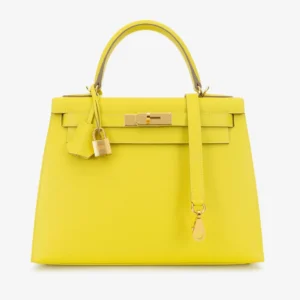 Premium Hermès Replica Kelly 28 Epsom Lime GHW | Direct Luxury