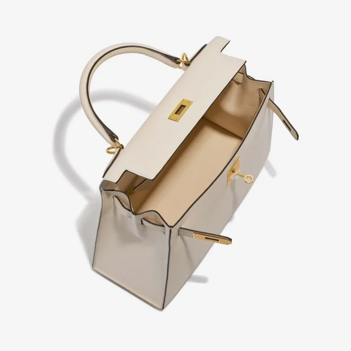 Premium Hermès Replica Kelly 28 Epsom Nata GHW - Direct Luxury Fashion - Image 5