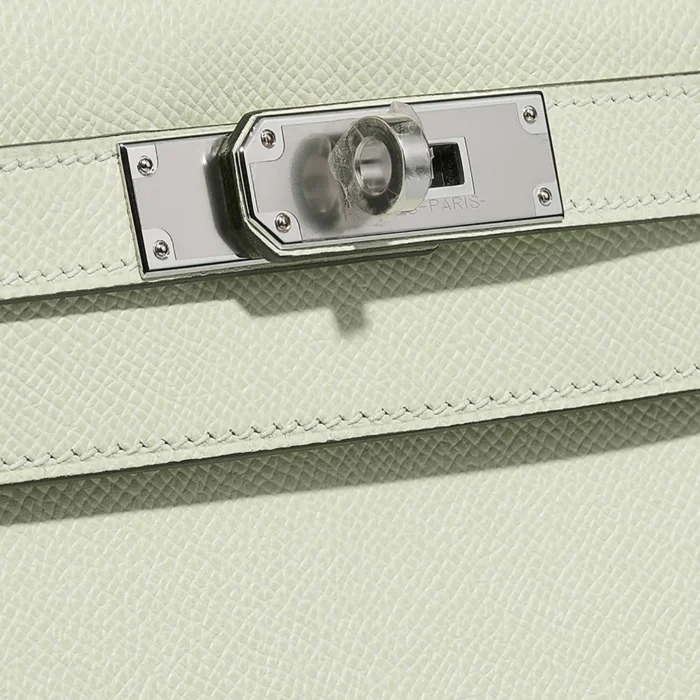 Premium Hermès Replica Kelly 28 Epsom Vert Fizz PHW - Direct Luxury Fashion - Image 6