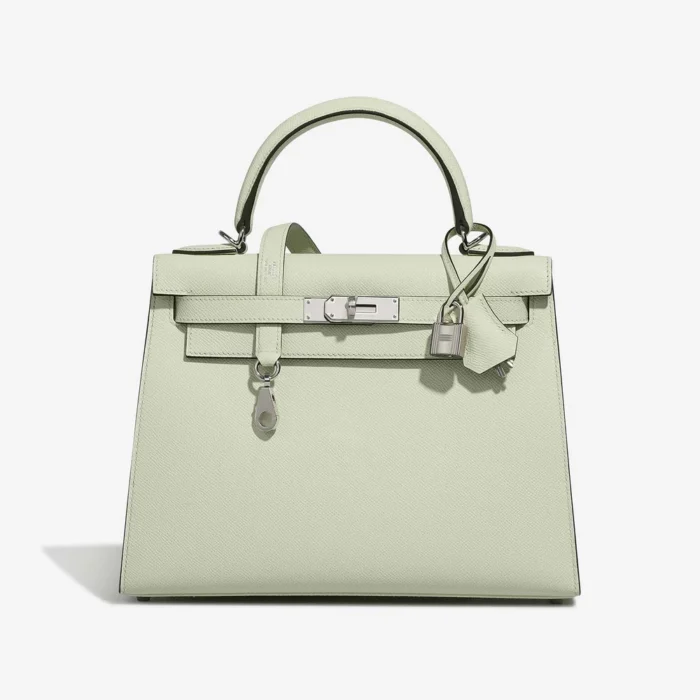 Premium Hermès Replica Kelly 28 Epsom Vert Fizz PHW | DLF