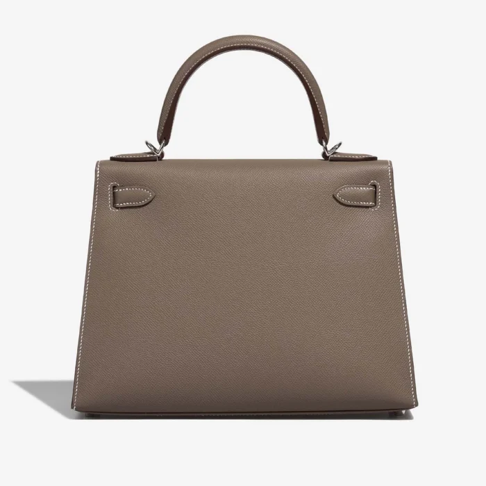 Premium Hermès Replica Kelly 28 Epsom Etoupe PHW - Direct Luxury Fashion - Image 2
