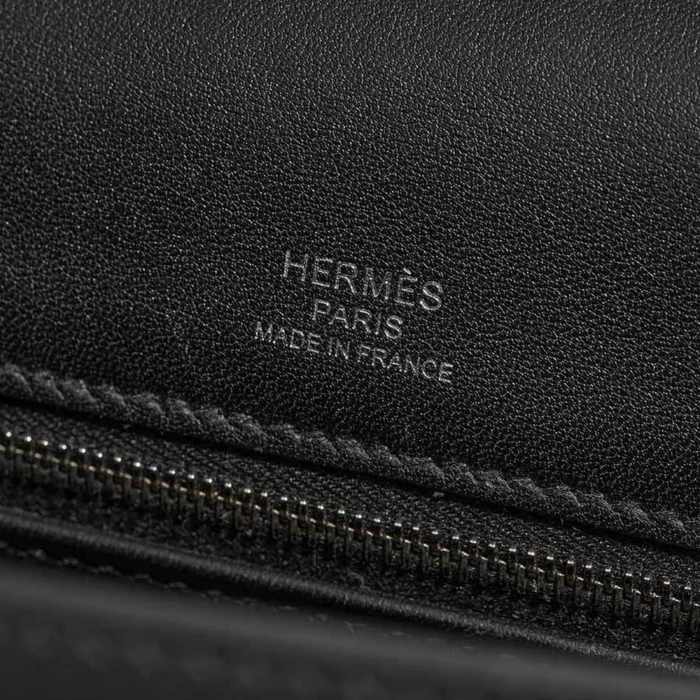 Premium Hermès Replica Kelly 28 Swift/Toile H Black/Vert Militaire PHW - Direct Luxury Fashion - Image 6