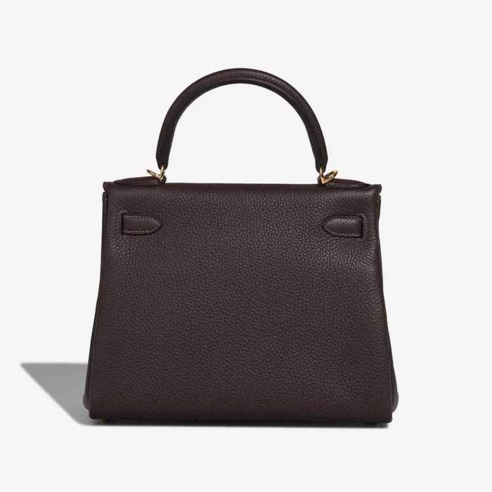 Premium Hermès Replica Kelly 28 Taurillon Clemence Macassar GHW - Direct Luxury Fashion - Image 2