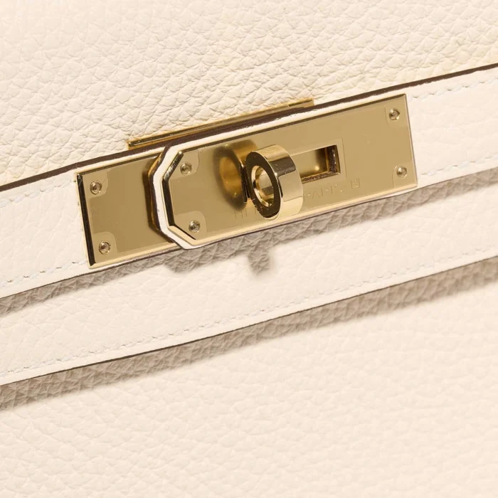 Premium Hermès Replica Kelly 28 Taurillon Clemence Nata GHW - Direct Luxury Fashion - Image 7
