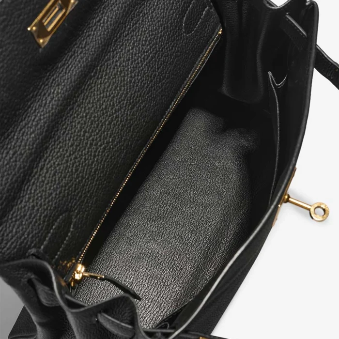 Premium Hermès Replica Kelly 28 Togo Black GHW - Direct Luxury Fashion - Image 5