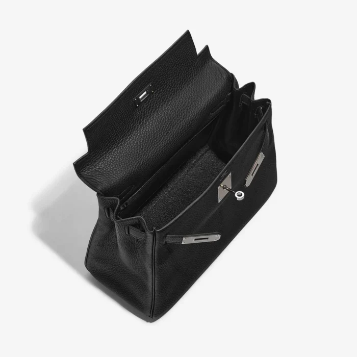 Premium Hermès Replica Kelly 28 Togo Black PHW - Direct Luxury Fashion - Image 5