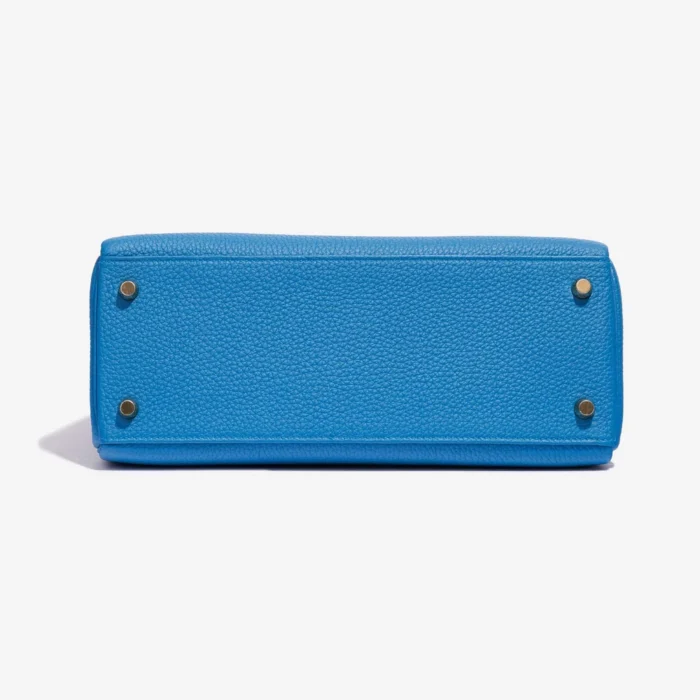 Premium Hermès Replica Kelly 28 Togo Blue Zanzibar GHW - Direct Luxury Fashion - Image 3