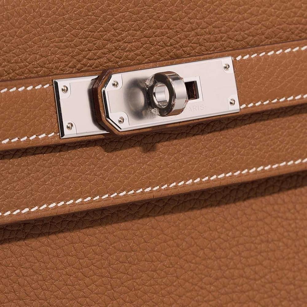 Premium Hermès Replica Kelly 28 Togo Gold PHW - Direct Luxury Fashion - Image 7