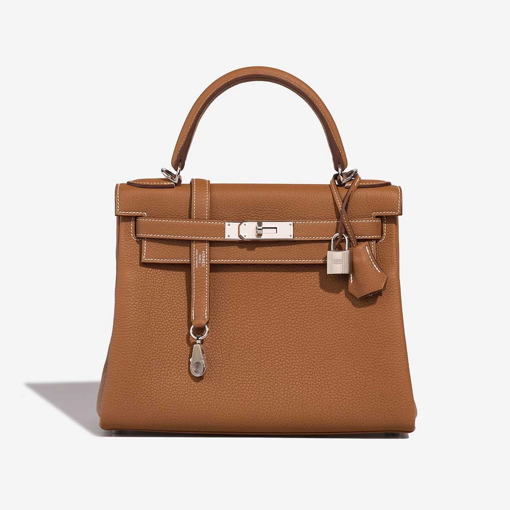 Premium Hermès Replica Kelly 28 Togo Gold PHW - Direct Luxury Fashion