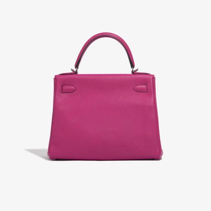 Premium Hermès Replica Kelly 28 Togo Rose Pourpre PHW - Direct Luxury Fashion - Image 2
