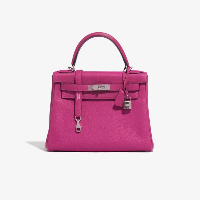 Premium Hermès Replica Kelly 28 Togo Rose Pourpre PHW