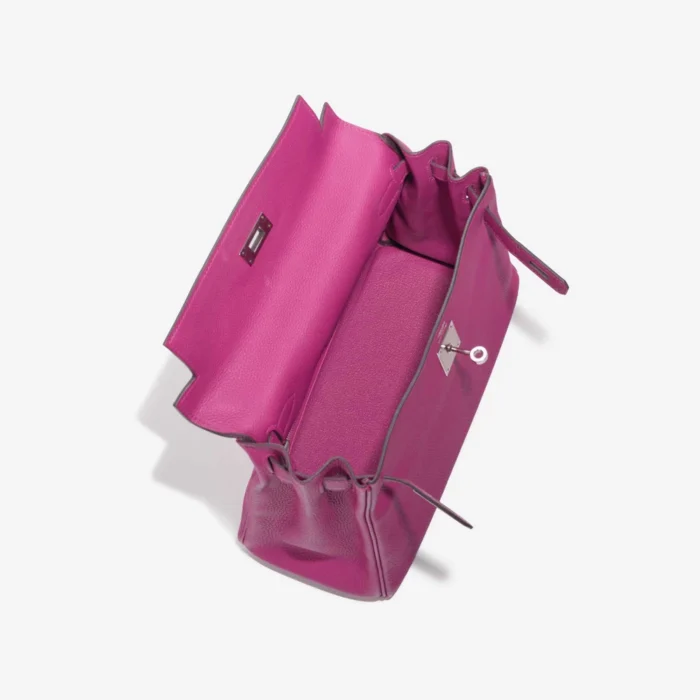 Premium Hermès Replica Kelly 28 Togo Rose Pourpre PHW - Direct Luxury Fashion - Image 5