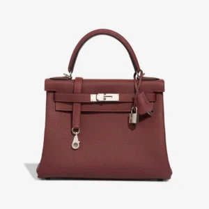 Premium Hermès Replica Kelly 28 Togo Rouge H PHW - Direct Luxury Fashion