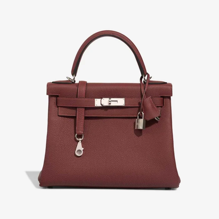 Premium Hermès Replica Kelly 28 Togo Rouge H PHW - Direct Luxury Fashion