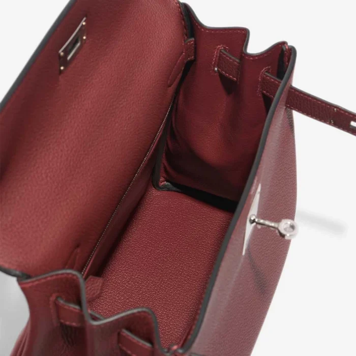 Premium Hermès Replica Kelly 28 Togo Rouge H PHW - Direct Luxury Fashion - Image 5