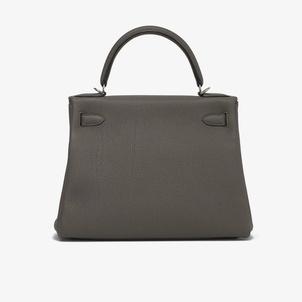 Premium Hermès Replica Kelly 28 Togo etain PHW - Direct Luxury Fashion - Image 2