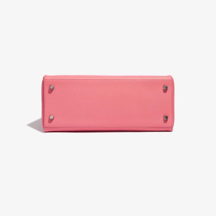 Premium Hermès Replica Kelly 28 Verso Evercolor Rose D’ete/Terre Battue PHW - Direct Luxury Fashion - Image 3