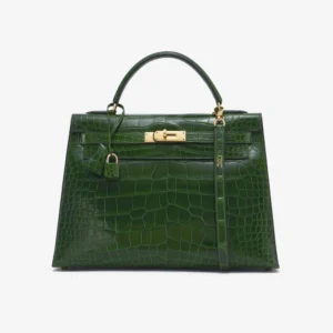 Premium Hermès Replica Kelly 32 Alligator Vert Emerald GHW