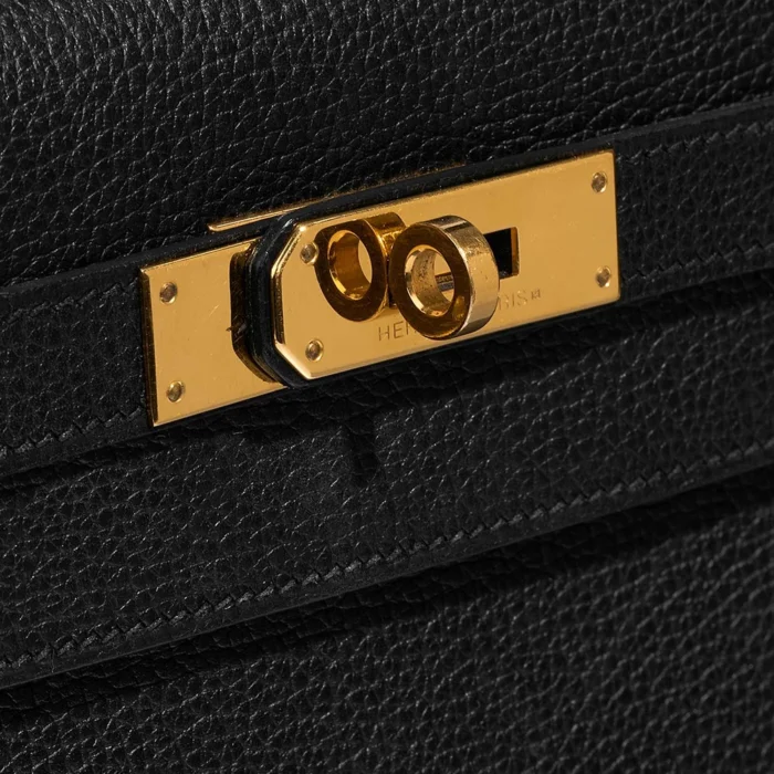 Premium Hermès Replica Kelly 32 Ardennes Black GHW - Direct Luxury Fashion - Image 6