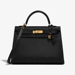 Premium Hermès Replica Kelly 32 Ardennes Black GHW – Direct Luxury Fashion