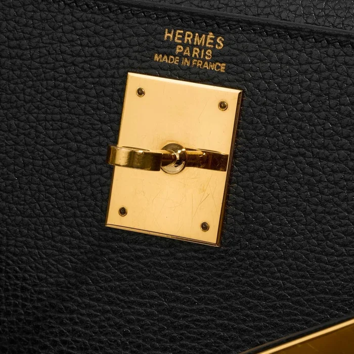 Premium Hermès Replica Kelly 32 Ardennes Black GHW - Direct Luxury Fashion - Image 5