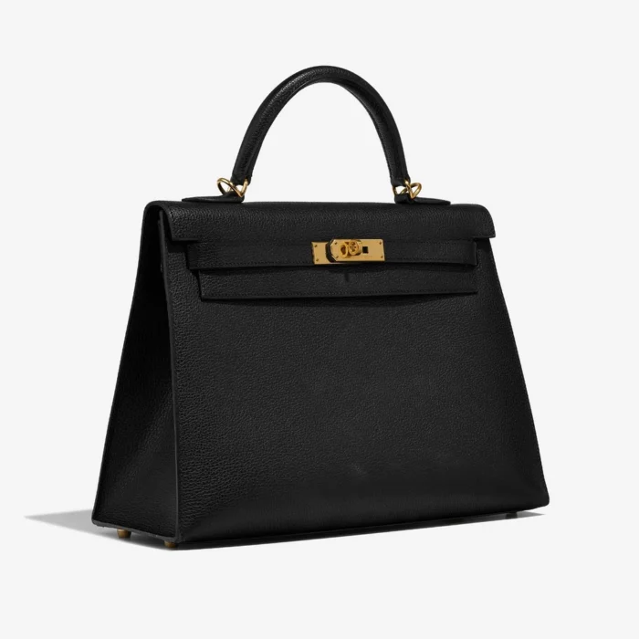 Premium Hermès Replica Kelly 32 Ardennes Black GHW - Direct Luxury Fashion - Image 4